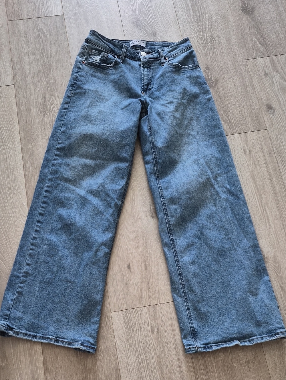 Vanilla Star Wide-Leg Jeans in Blue Wash